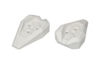 RDMOTO RDM-SL01W / crash pad rd moto (119mmx72mmx30mm, color white, polyamide, 2 pcs)