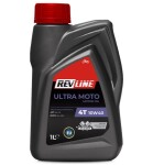 моторное масло 4T 10w40 revline ultra мото 1l 4T, api sm jaso ma-2 Полусинтетическое