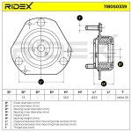 RIDEX Vedruamordi tugilaager 1180S0339