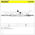 RIDEX Käsipiduri tross 124C0069