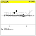 RIDEX Käsipiduri tross 124C0076
