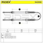 RIDEX Käsipiduri tross 124C0153