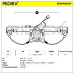 RIDEX Aknatõstuk 1561W0097