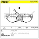 RIDEX Aknatõstuk 1561W0178