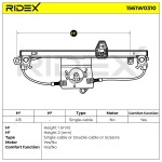 RIDEX Aknatõstuk 1561W0310
