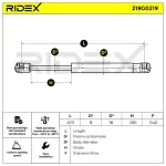 RIDEX luugiamort,  pagasi-/veoruum 219G0219