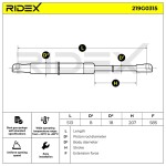 RIDEX Gaasivedru, pagasi-/veoruum 219G0315