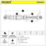 RIDEX Gaasivedru, pagasi-/veoruum 219G0912