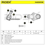 RIDEX Kande-/juhtliigend šarniir 2462S0108