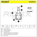 RIDEX Kande-/juhtliigend šarniir 2462S0124