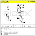 RIDEX Kande-/juhtliigend šarniir 2462S0128