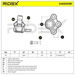 RIDEX Kande-/juhtliigend šarniir 2462S0181