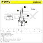 RIDEX Kande-/juhtliigend šarniir 2462S0305