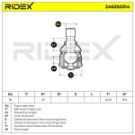RIDEX Kande-/juhtliigend šarniir 2462S0314
