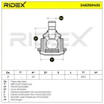 RIDEX Kande-/juhtliigend šarniir 2462S0425