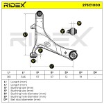 RIDEX Õõtshoob, käändmik 273C1000