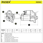 RIDEX Starter 12V 2S0002