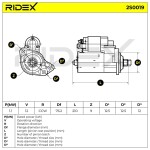 RIDEX Starter 12V 2S0019