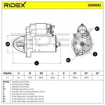 RIDEX Starter 12V 2S0032