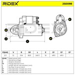 RIDEX Starter 12V 2S0098