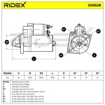 RIDEX Starter 12V 2S0528