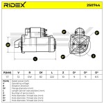 RIDEX Starter 12V 2S0744