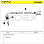 RIDEX Andur, heitgaasitemperatuur 3938E0016