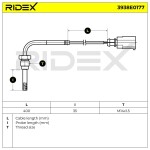 RIDEX Andur,  heitgaasitemperatuur 3938E0177