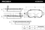 RIDEX Piduriklotsi komplekt,  ketaspidur 402B0004