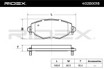 RIDEX Piduriklotsi komplekt,  ketaspidur 402B0018