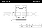 RIDEX Piduriklotsi komplekt,  ketaspidur 402B0038