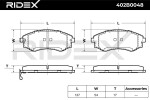 RIDEX Piduriklotsi komplekt, ketaspidur 402B0048