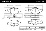 RIDEX Piduriklotsi komplekt,  ketaspidur 402B0068