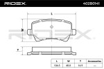 RIDEX Piduriklotsi komplekt,  ketaspidur 402B0141