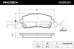 RIDEX Piduriklotsi komplekt,  ketaspidur 402B0164
