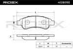RIDEX Piduriklotsi komplekt,  ketaspidur 402B0192