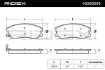 RIDEX Piduriklotsi komplekt,  ketaspidur 402B0209