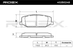 RIDEX Piduriklotsi komplekt,  ketaspidur 402B0248