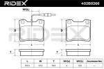 RIDEX Piduriklotsi komplekt,  ketaspidur 402B0266