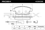 RIDEX Piduriklotsi komplekt,  ketaspidur 402B0268