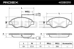 RIDEX Piduriklotsi komplekt,  ketaspidur 402B0310