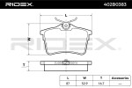 RIDEX Piduriklotsi komplekt, ketaspidur 402B0383