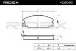 RIDEX Piduriklotsi komplekt,  ketaspidur 402B0410