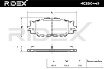 RIDEX Piduriklotsi komplekt, ketaspidur 402B0449