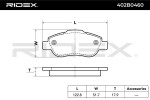 RIDEX Piduriklotsi komplekt,  ketaspidur 402B0460