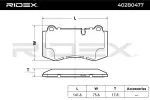 RIDEX Piduriklotsi komplekt,  ketaspidur 402B0477