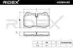 RIDEX Piduriklotsi komplekt,  ketaspidur 402B0490