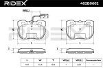 RIDEX Piduriklotsi komplekt,  ketaspidur 402B0602