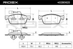 RIDEX Piduriklotsi komplekt,  ketaspidur 402B0625