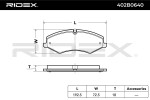 RIDEX Piduriklotsi komplekt,  ketaspidur 402B0640